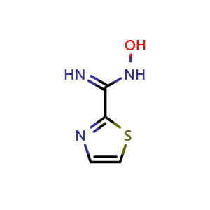 Chemical structure of N-hydroxy-2-thiazolecarboximidamide , CAS 89829-62-9, AChemBlock U105554