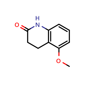 Chemical structure of 3,4-Dihydro-5-methoxy-2(1H)-quinolinone , CAS 30557-06-3, AChemBlock U105563