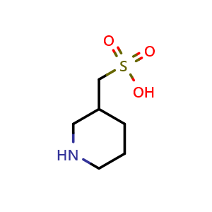 Chemical structure of 3-Piperidinemethanesulfonic acid , CAS 906073-55-0, AChemBlock U105565