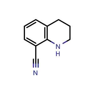 Chemical structure of 1,2,3,4-Tetrahydro-8-quinolinecarbonitrile , CAS 50741-37-2, AChemBlock U105575