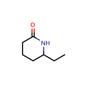 Chemical structure of 6-Ethyl-2-piperidinone , CAS 53611-44-2, AChemBlock U105584