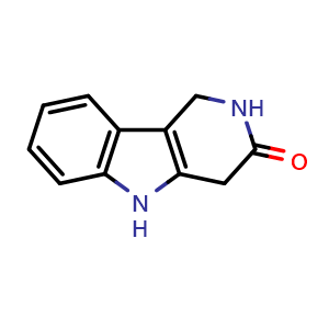 Chemical structure of 1,2,4,5-Tetrahydro-3H-pyrido[4,3-b]indol-3-one , CAS 1309436-65-4, AChemBlock U105604