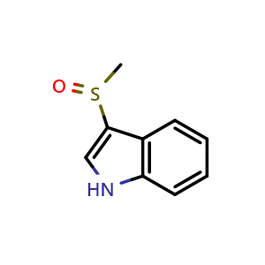 Chemical structure of 3-(Methylsulfinyl)-1H-indole , CAS 86925-06-6, AChemBlock U105621