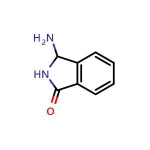 Chemical structure of 3-Amino-2,3-dihydro-1H-isoindol-1-one , CAS 93679-99-3, AChemBlock U105638