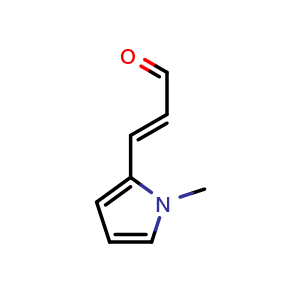Chemical structure of (2E)-3-(1-methyl-1H-pyrrol-2-yl)-2-propenal , CAS 87234-31-9, AChemBlock U105648