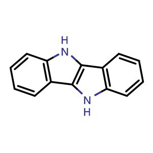 Chemical structure of 5,10-Dihydro-indolo[3,2-b]indole , CAS 3682-85-7, AChemBlock U105670