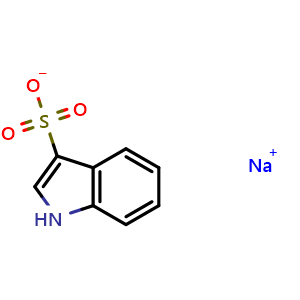 Chemical structure of 1H-indole-3-sulfonic acid, sodium salt , CAS 2771208-56-9, AChemBlock U105679