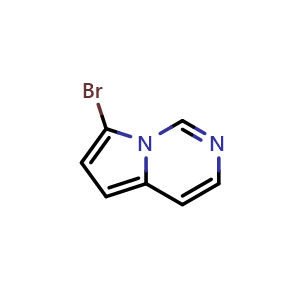 Chemical structure of 7-Bromo-pyrrolo[1,2-c]pyrimidine , CAS 251102-32-6, AChemBlock U105683