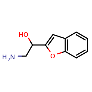 Chemical structure of 2-Amino-1-(1-benzofuran-2-yl)ethanol , CAS 7127-27-7, AChemBlock U105688