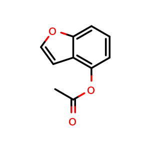 Chemical structure of 4-Benzofuranol 4-acetate , CAS 121724-96-7, AChemBlock U105689