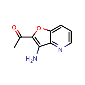 Chemical structure of 1-(3-Aminofuro[3,2-b]pyridin-2-yl)-ethanone , CAS 869789-21-9, AChemBlock U105691