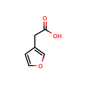 Chemical structure of 3-Furanacetic acid , CAS 123617-80-1, AChemBlock U105707