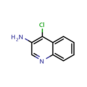 Chemical structure of 4-Chloro-3-quinolinamine , CAS 58401-43-7, AChemBlock U105727