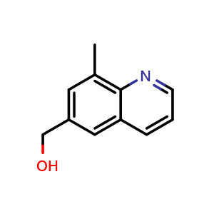 Chemical structure of 8-Methyl-6-quinolinemethanol , CAS 122149-28-4, AChemBlock U105736