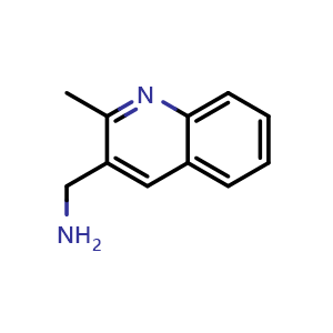 Chemical structure of 2-Methyl-3-quinolinemethanamine , CAS 959098-95-4, AChemBlock U105739