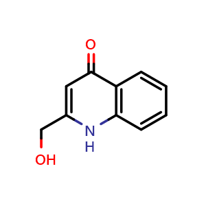 Chemical structure of 2-(Hydroxymethyl)-4(1H)-quinolinone , CAS 1088522-80-8, AChemBlock U105740
