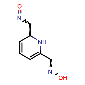 Chemical structure of 2,6-Pyridinedicarboxaldehyde 2,6-dioxime , CAS 2851-68-5, AChemBlock U105744