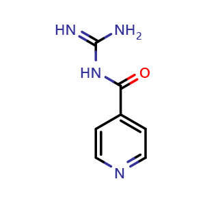 Chemical structure of N-(aminoiminomethyl)-4-pyridinecarboxamide , CAS 6531-74-4, AChemBlock U105745
