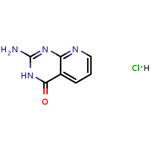 Chemical structure of 2-Amino-pyrido[2,3-d]pyrimidin-4(3H)-one hydrochloride , CAS 164525-14-8, AChemBlock U105748
