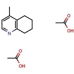Chemical structure of 5,6,7,8-Tetrahydro-4-methyl-quinoline diacetate , CAS 28971-03-1, AChemBlock U105762
