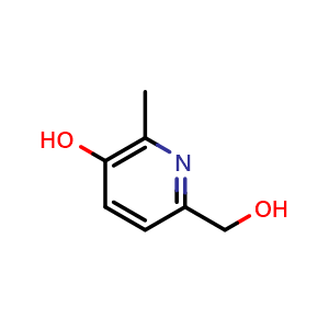 Chemical structure of 5-Hydroxy-6-methyl-2-pyridinemethanol , CAS 4811-16-9, AChemBlock U105766