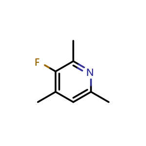 Chemical structure of 3-Fluoro-2,4,6-trimethyl-pyridine , CAS 135183-05-0, AChemBlock U105768