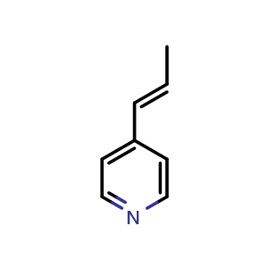 Chemical structure of 4-(1-Propen-1-yl)-pyridine , CAS 17618-95-0, AChemBlock U105772