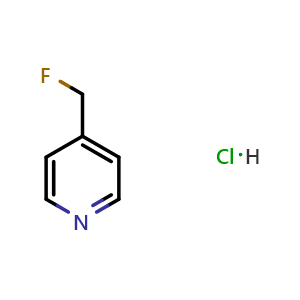 Chemical structure of 4-(Fluoromethyl)-pyridine hydrochloride , CAS 139055-60-0, AChemBlock U105774