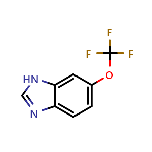 Chemical structure of 6-(Trifluoromethoxy)-1H-benzimidazole , CAS 911825-64-4, AChemBlock U105787
