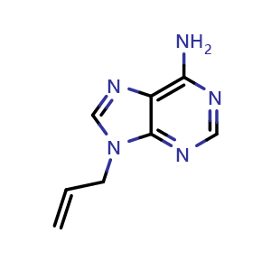 Chemical structure of 9-(2-Propen-1-yl)-9H-purin-6-amine , CAS 4121-39-5, AChemBlock U105794