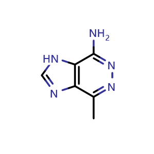 Chemical structure of 4-Methyl-1H-imidazo[4,5-d]pyridazin-7-amine , CAS 813462-82-7, AChemBlock U105804