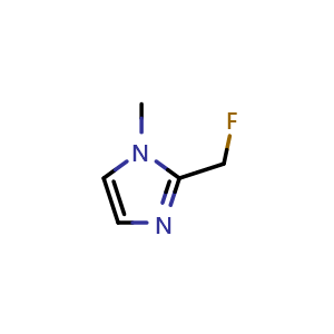 Chemical structure of 2-(Fluoromethyl)-1-methyl-1H-imidazole , CAS 871507-59-4, AChemBlock U105807