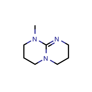 Chemical structure of 7-Methyl-1,5,7-triazabicyclo[4.4.0]dec-5-ene , CAS 84030-20-6, AChemBlock U105815