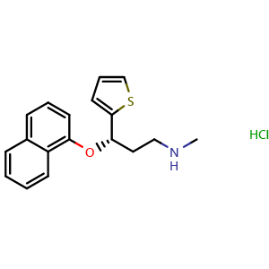 Chemical structure of Duloxetine hydrochloride , CAS 136434-34-9, AChemBlock U105831