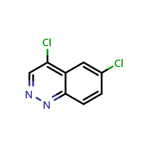 Chemical structure of 4,6-Dichlorocinnoline , CAS 68211-13-2, AChemBlock U105837