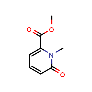 Chemical structure of Methyl1-methyl-6-oxo-1.6-dihydropyridine-2-carboxylate , CAS 20845-22-1, AChemBlock U105842