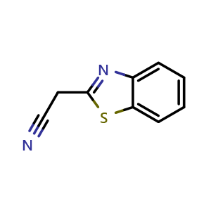 Chemical structure of 2-Benzothiazoleacetonitrile , CAS 56278-50-3, AChemBlock U105848