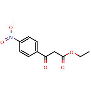 Chemical structure of 4-Nitro-b-oxo-benzenepropanoic acid ethyl ester , CAS 838-57-3, AChemBlock U105861