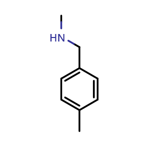 Chemical structure of N-methyl-N-(4-methylbenzyl)amine , CAS 699-04-7, AChemBlock U105863