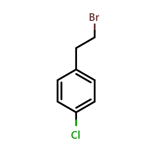 Chemical structure of 4-Chlorophenethyl bromide , CAS 6529-53-9, AChemBlock U105866