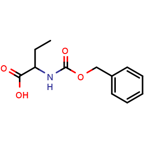 Chemical structure of Cbz-2-aminobutyric acid , CAS 20395-87-3, AChemBlock U105867
