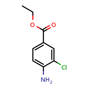 Chemical structure of Ethyl 4-amino-3-chlorobenzoate , CAS 82765-44-4, AChemBlock U105875