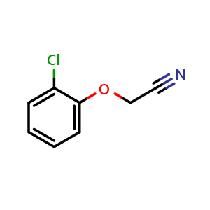 Chemical structure of 2-(2-Chlorophenoxy)-acetonitrile , CAS 43111-31-5, AChemBlock U105885