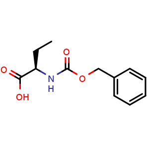 Chemical structure of (R)-Cbz-2-aminobutanoic acid , CAS 2900-20-1, AChemBlock U105892