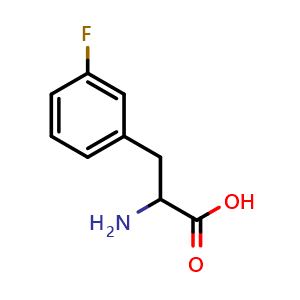 Chemical structure of 3-Fluoro-DL-phenylalanine , CAS 456-88-2, AChemBlock U105893