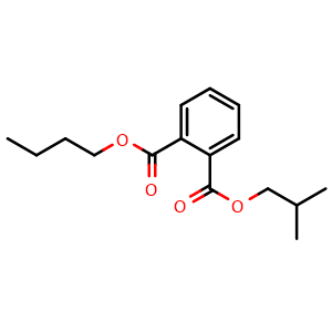 Chemical structure of Butyl isobutyl phthalate , CAS 17851-53-5, AChemBlock U105905