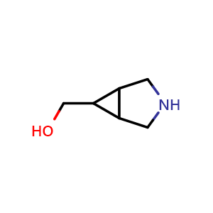 Chemical structure of (3-azabicyclo[3.1.0]hexan-6-yl)methanol , CAS 289037-48-5, AChemBlock U105944
