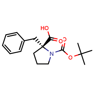 Chemical structure of 2-Benzyl-N-Boc-L-proline , CAS 706806-60-2, AChemBlock U105951