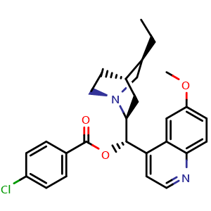 Chemical structure of Hydroquinidine 4-chlorobenzoate , CAS 113162-02-0, AChemBlock U105952
