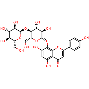 Chemical structure of Glucosylvitexin , CAS 76135-82-5, AChemBlock U105962